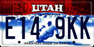 UT license plate E149KK