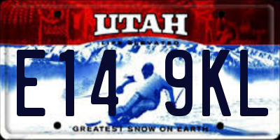 UT license plate E149KL