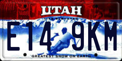 UT license plate E149KM