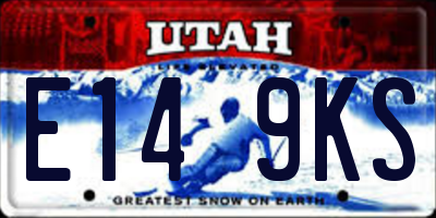 UT license plate E149KS