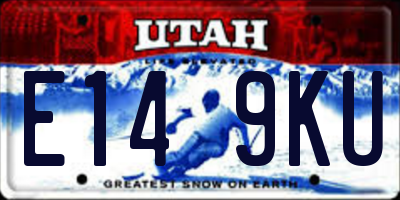 UT license plate E149KU