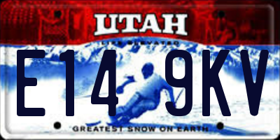 UT license plate E149KV