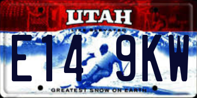 UT license plate E149KW