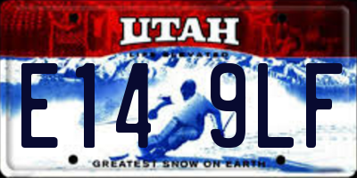 UT license plate E149LF