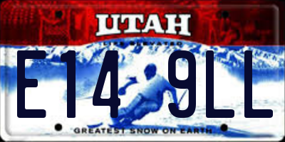 UT license plate E149LL