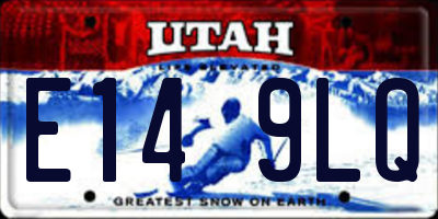 UT license plate E149LQ