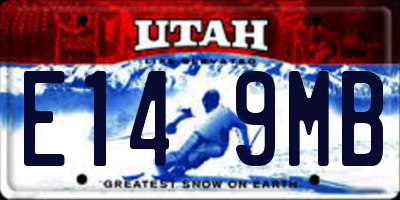 UT license plate E149MB