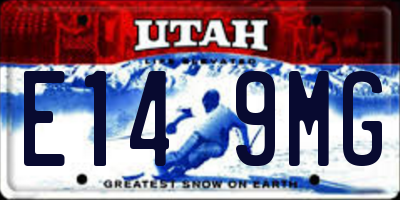 UT license plate E149MG