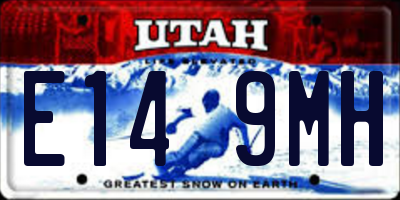 UT license plate E149MH
