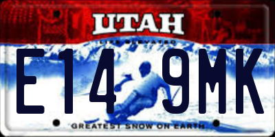 UT license plate E149MK