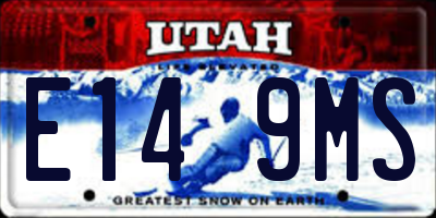 UT license plate E149MS