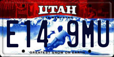 UT license plate E149MU