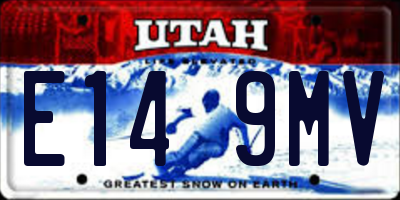 UT license plate E149MV