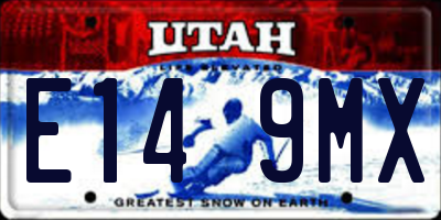 UT license plate E149MX