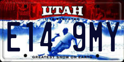UT license plate E149MY