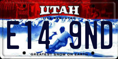 UT license plate E149ND