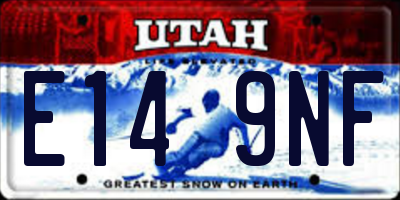 UT license plate E149NF