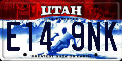 UT license plate E149NK