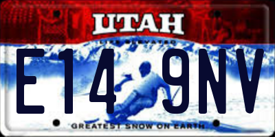 UT license plate E149NV
