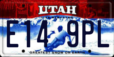UT license plate E149PL