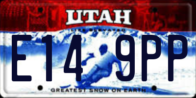 UT license plate E149PP