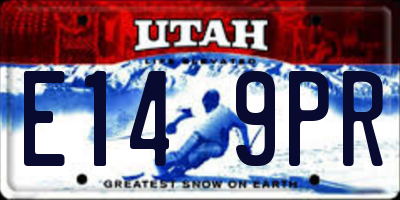 UT license plate E149PR