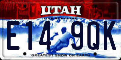 UT license plate E149QK