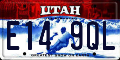 UT license plate E149QL
