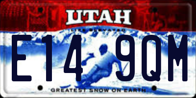 UT license plate E149QM