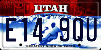 UT license plate E149QU