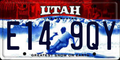 UT license plate E149QY