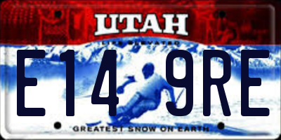UT license plate E149RE