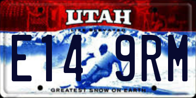 UT license plate E149RM