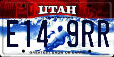 UT license plate E149RR