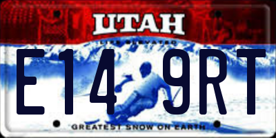 UT license plate E149RT