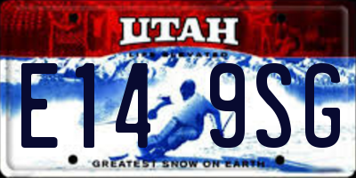 UT license plate E149SG