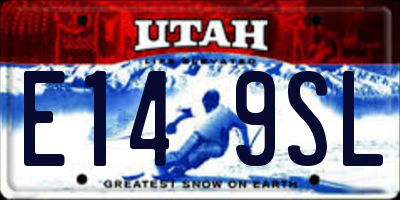 UT license plate E149SL