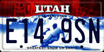 UT license plate E149SN