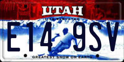 UT license plate E149SV