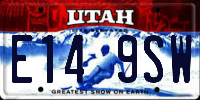 UT license plate E149SW