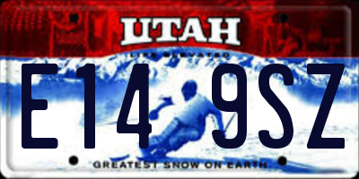 UT license plate E149SZ