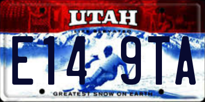 UT license plate E149TA