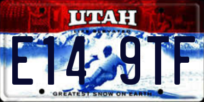 UT license plate E149TF