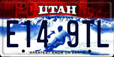 UT license plate E149TL