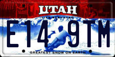 UT license plate E149TM