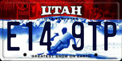 UT license plate E149TP
