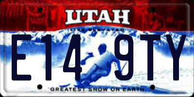UT license plate E149TY