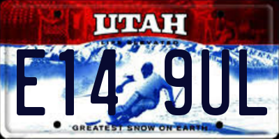 UT license plate E149UL