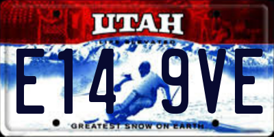 UT license plate E149VE