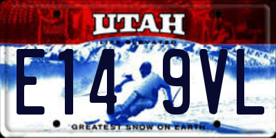 UT license plate E149VL